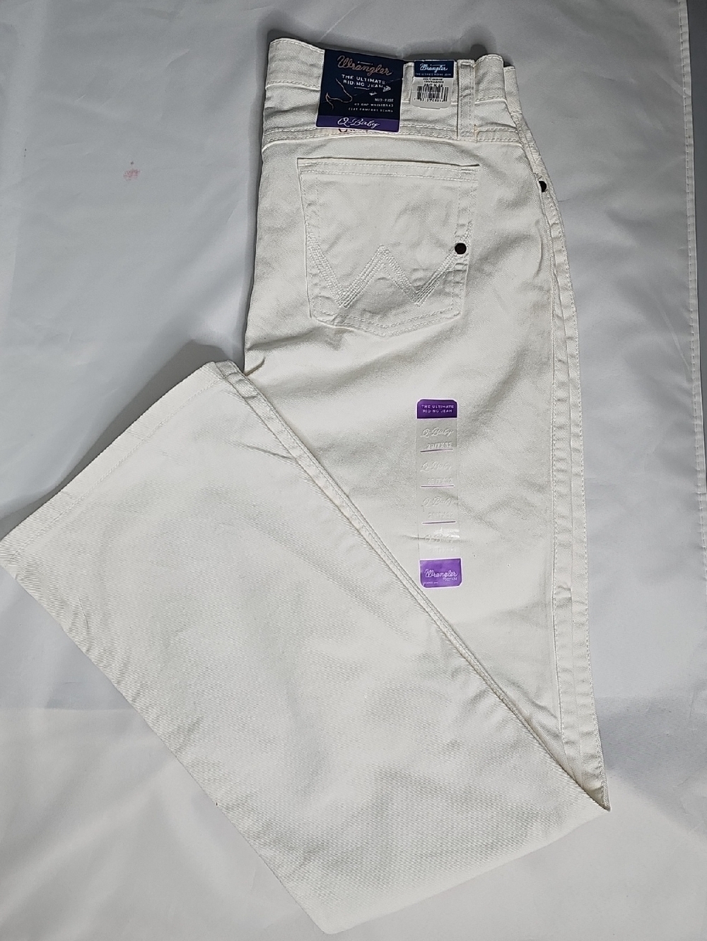 Wrangler Off White Denim Straight-Leg Jeans